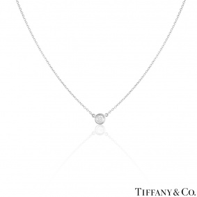 Tiffany & Co. Platinum Diamonds By The Yard Pendant 0.19ct G/VVS1 XXX